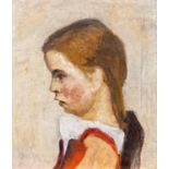 Modersohn-Becker, Paula1876 Dresden - 1907 WorpswedeKopf eines sitzenden Mädchens, nach links. Um