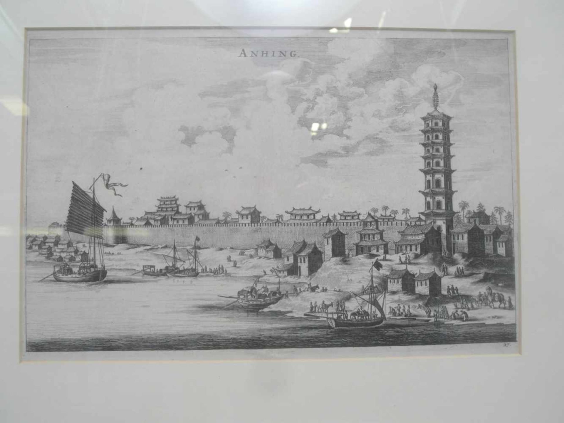 ACHTZEHN KUPFERSTICHE MIT ANSICHTEN AUS CHINA. Niederlande. Ca. 1808. Wohl 'Reinier Vinkeles (1741- - Bild 5 aus 18