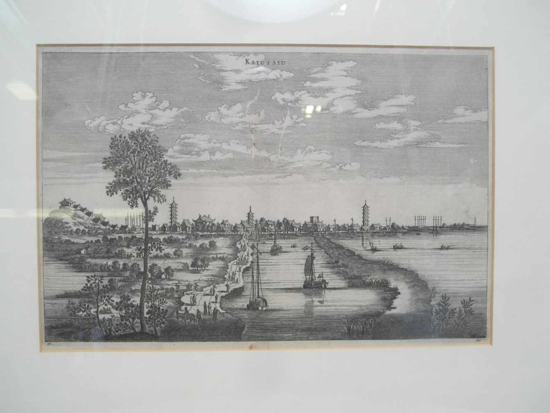 ACHTZEHN KUPFERSTICHE MIT ANSICHTEN AUS CHINA. Niederlande. Ca. 1808. Wohl 'Reinier Vinkeles (1741- - Bild 12 aus 18