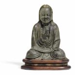 AUßERGEWÖHNLICHE FIGUR DES BODHIDHARMA. China. Qing-Dynastie. Vermutlich Qianlong-Zeit (1735-96).