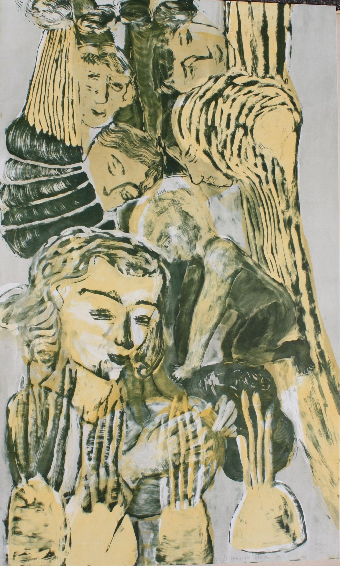 Loy, Rosa1958 Zwickau"Susanna im Garten". 1995. Lichtdruck auf leichtem Karton. 100 x 60cm Signiert,