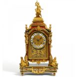 LARGE BOULLE PENDULUM CLOCK LOUIS XIV. Paris. Ca. 1700. Jacques Thuret Horloger du Roi. Oak case