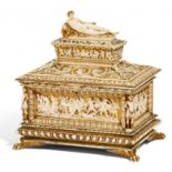 MUSEUM QUALITY IVORY CASKET IN RENAISSANCE STYLE. South Germany. Ca. 1860. Circle of Theodor