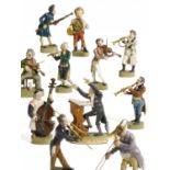 ELEVEN TERRACOTTA FIGURES FROM THE GRAND ORCHESTRA. Zizenhausen by Stockach. 1st half of the 19th