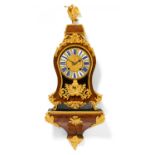 ROSEWOOD AND GILDED BRONZE PENDULUM CLOCK LOUIS XV ON CONSOLE. Paris. Ca. 1760. Pierre Gille l'aine.