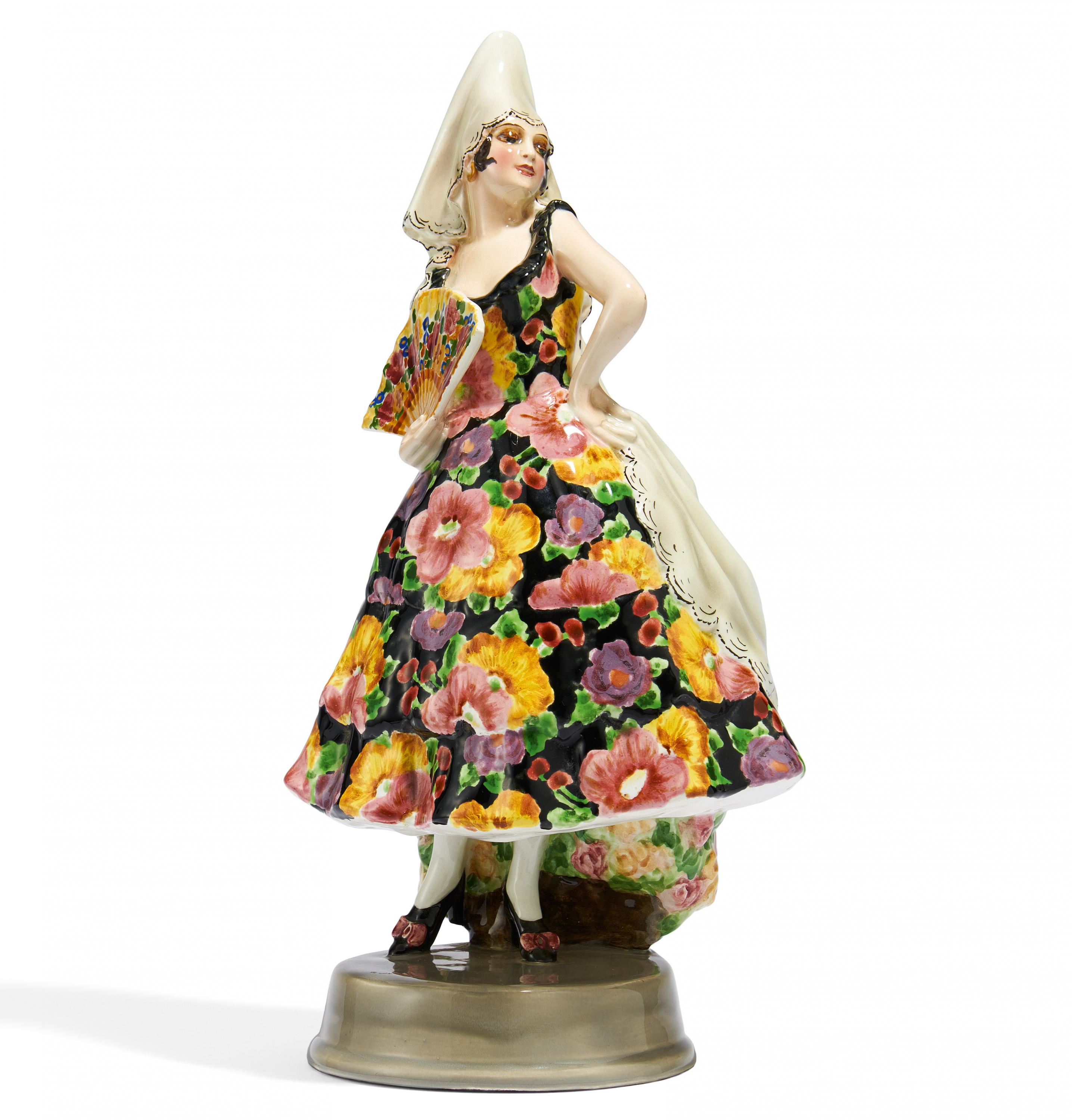 CERAMIC FIGURINE "CARMEN". Goldscheider, Friedrich. Vienna. Execution ca. 1930. Design Josef