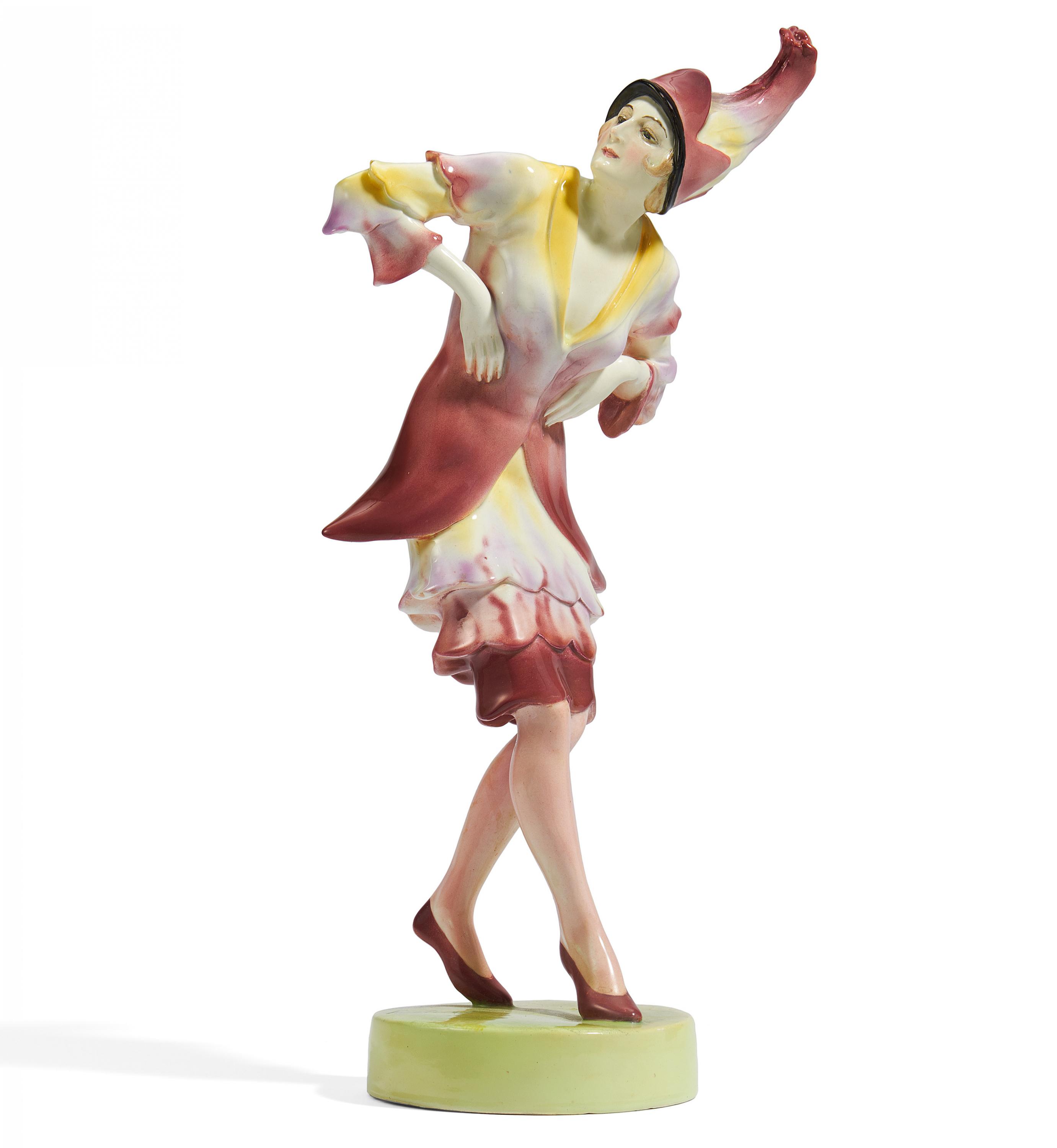 CERAMIC FIGURINE "DANCE OF VANITY". Goldscheider, Friedrich. Vienna. Execution. Design Josef