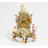 PORCELAIN PENDULUM CLOCK "THE FOUR ELEMENTS". Meissen. Before 1924. Model F.E. Meyer. Porcelain,