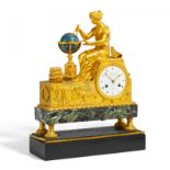 GILDED BRONZE PENDULUM CLOCK WITH URANIA. Paris. Ca. 1810. The design ascribed to Jean-André