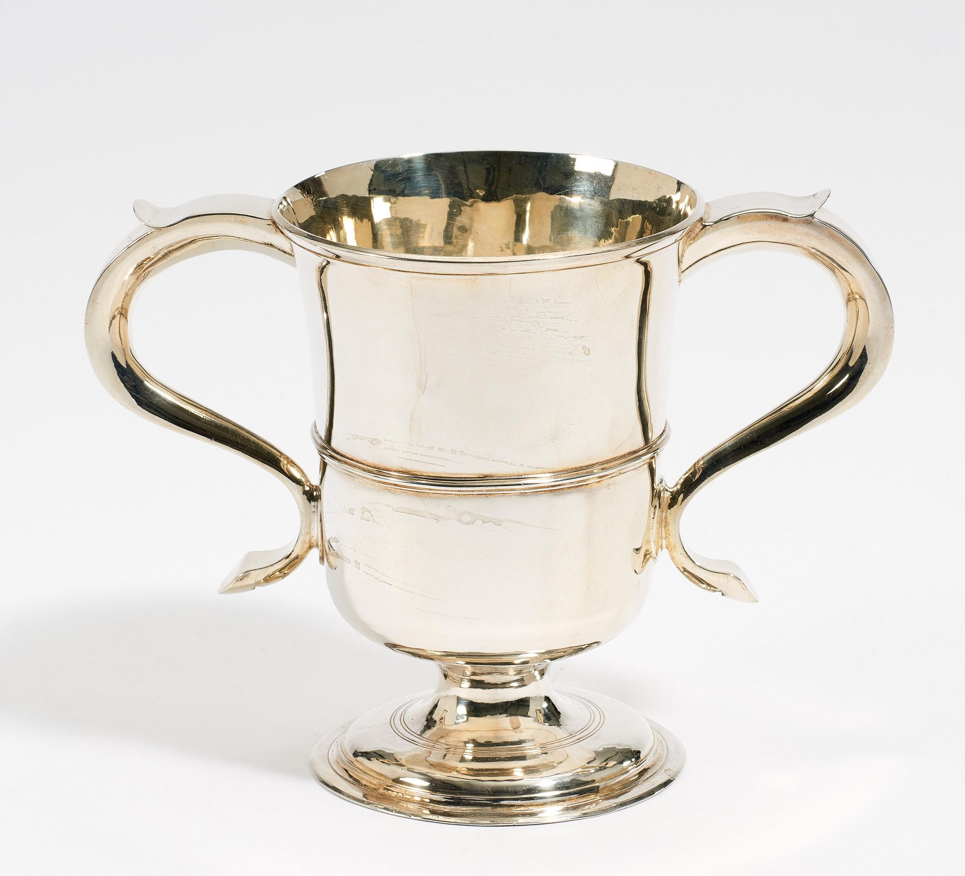 GEORGE III TWO-HANDLED SILVER CHALICE. Newcastle. 1799-1800. John Robertson I. Silver. Ca. 338g.