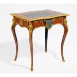 TORTOISE SHELL SIDE TABLE NAPOLEON III. France. End of the 19th century. Boulle-technique,