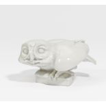 PORCELAIN FIGURE OF A SMALL SCREECH OWL. Meissen. 1981. Modell M. Esser, 1932. Porzellan,