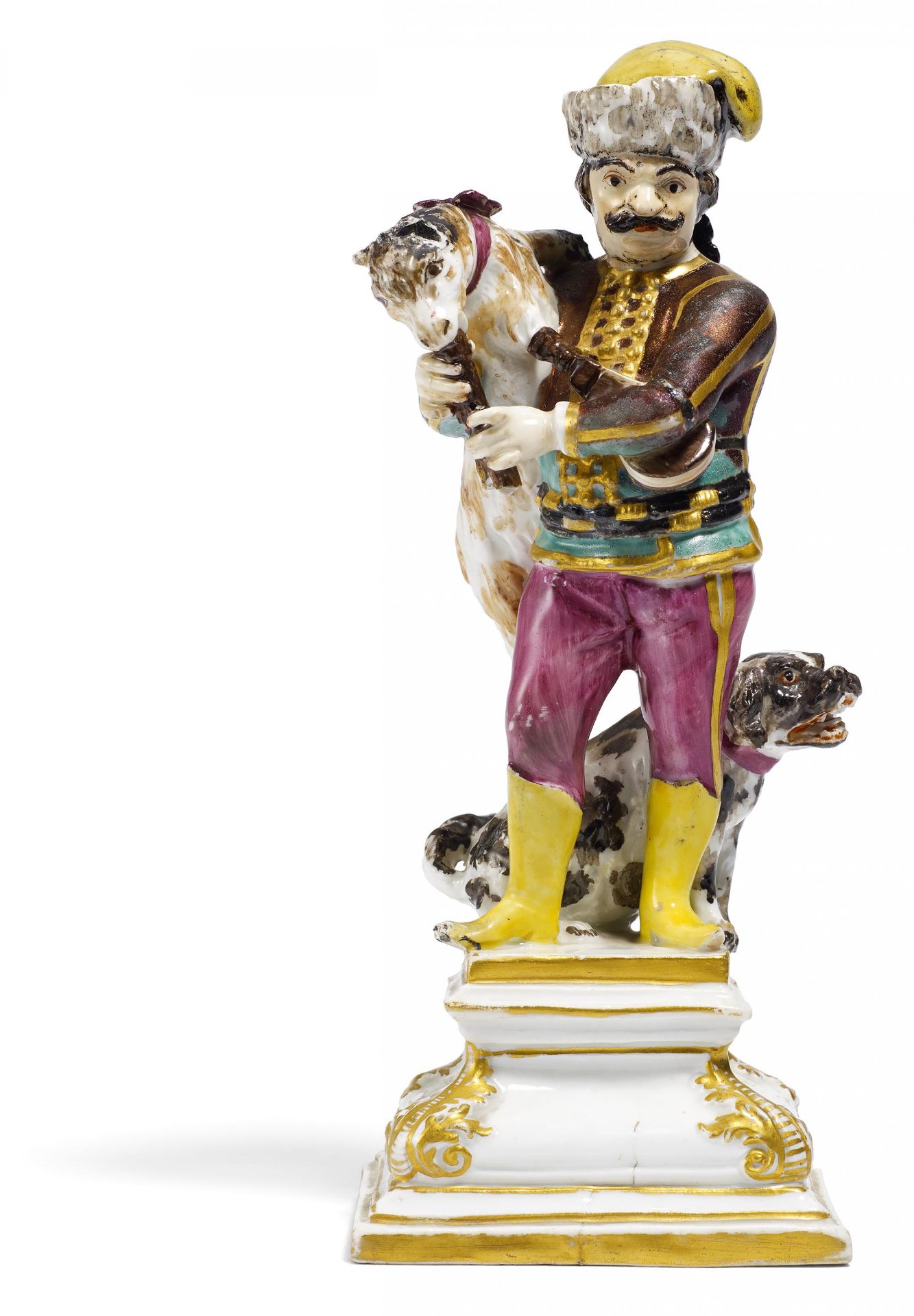 PORCELAIN FIGURINE OF THE "CHAMBER HUSSAR" SCHINDLER. Meissen. 18th century. Model J.J. Kaendler,