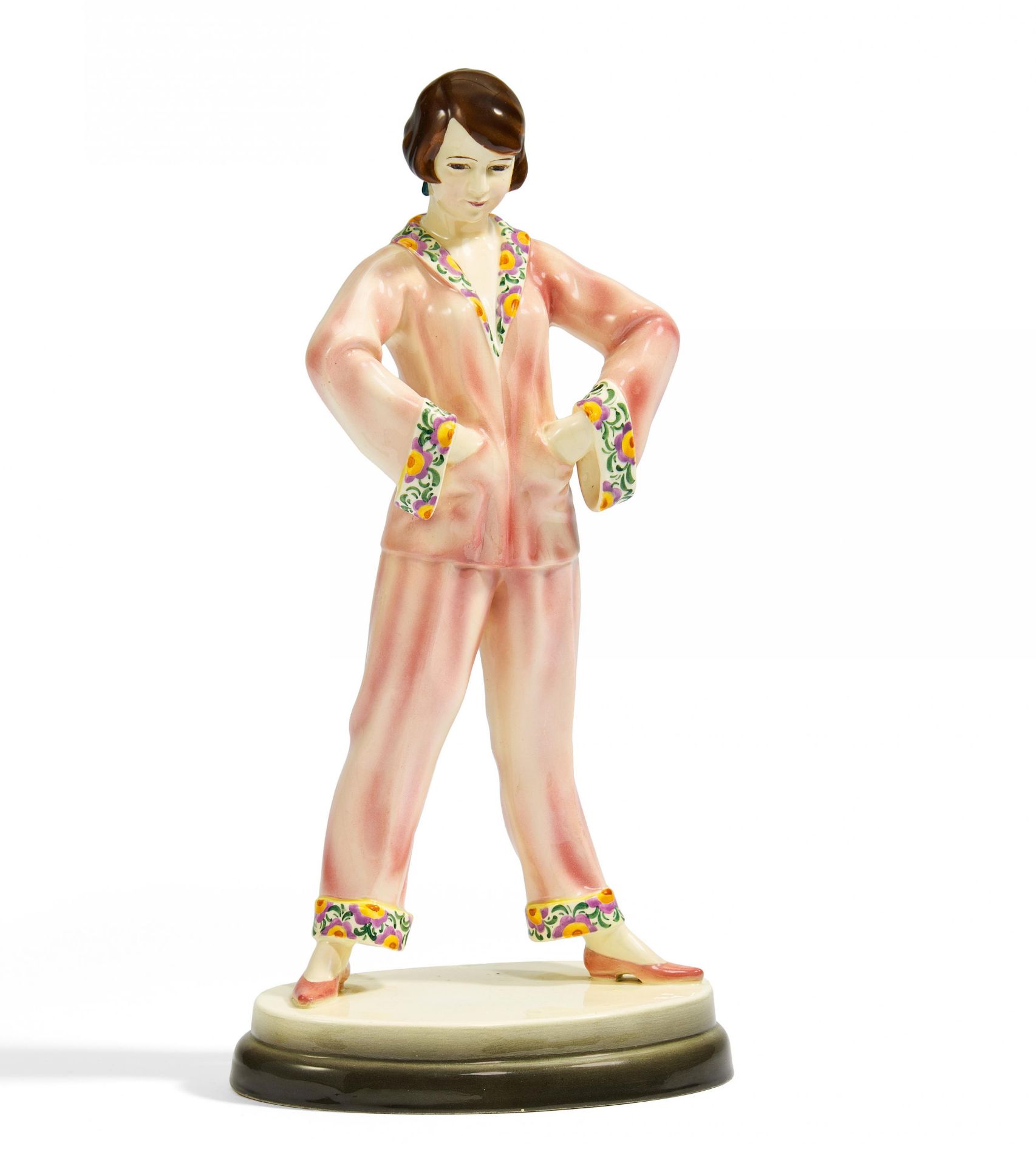 CERAMIC FIGURINE "PYJAMA". Goldscheider, Friedrich. Vienna. Execution ca. 1926-41. Design Stephan