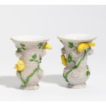 zurückgezogen / withdrawn---PAIR OF SMALL PORCELAIN "SCHNEEBALL" VASES. Meissen. Meissen. 19th