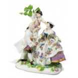 PORCELAINE ENSEMBLE "THE DECLERATION OF LOVE". Meissen. 18th century. Model J.J. Kaendler.