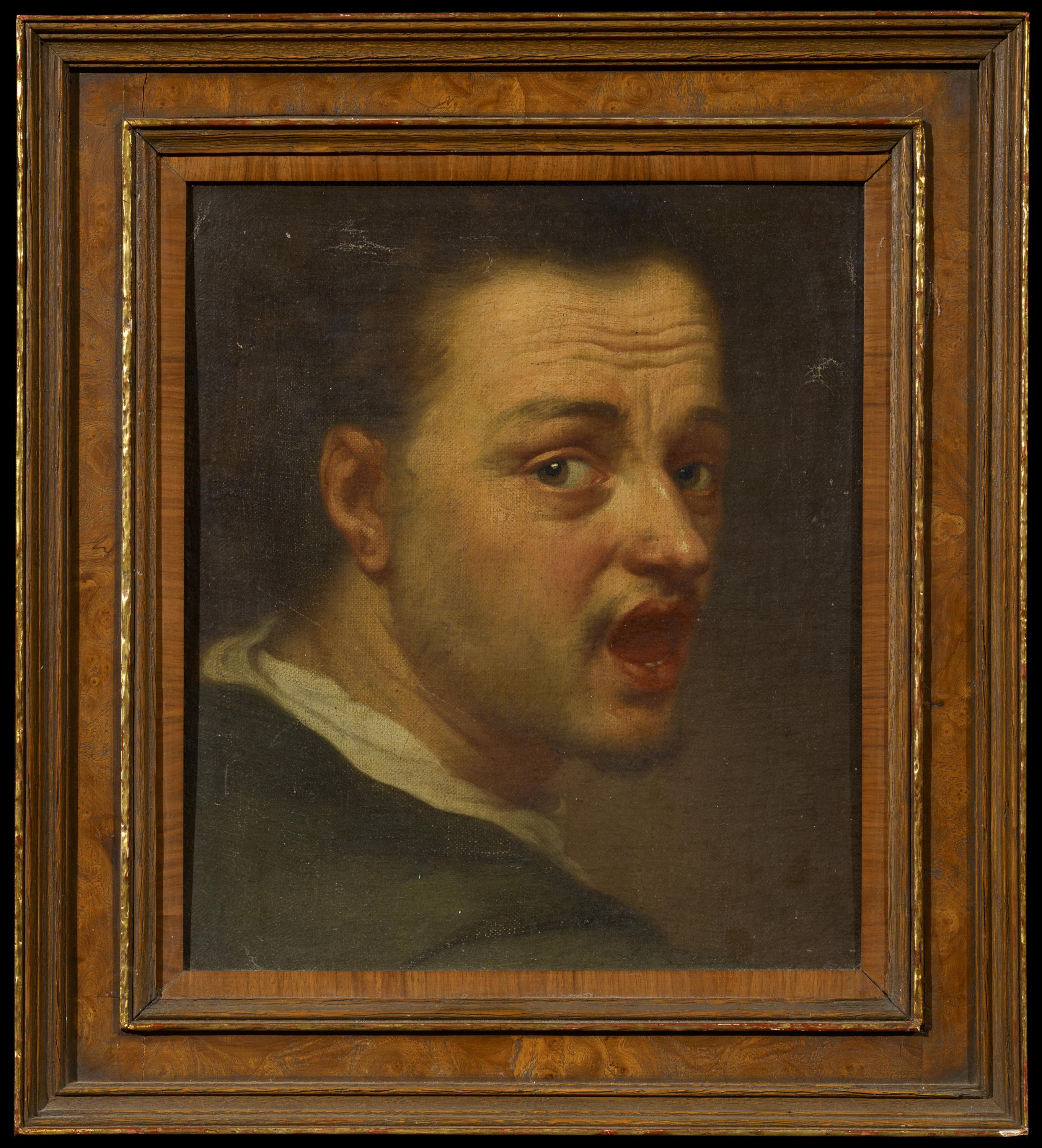 Italienischer Meister - 2. H. 17. Jh.Studie eines rufenden Mannes. Öl auf Leinwand. Auf Karton - Image 2 of 4