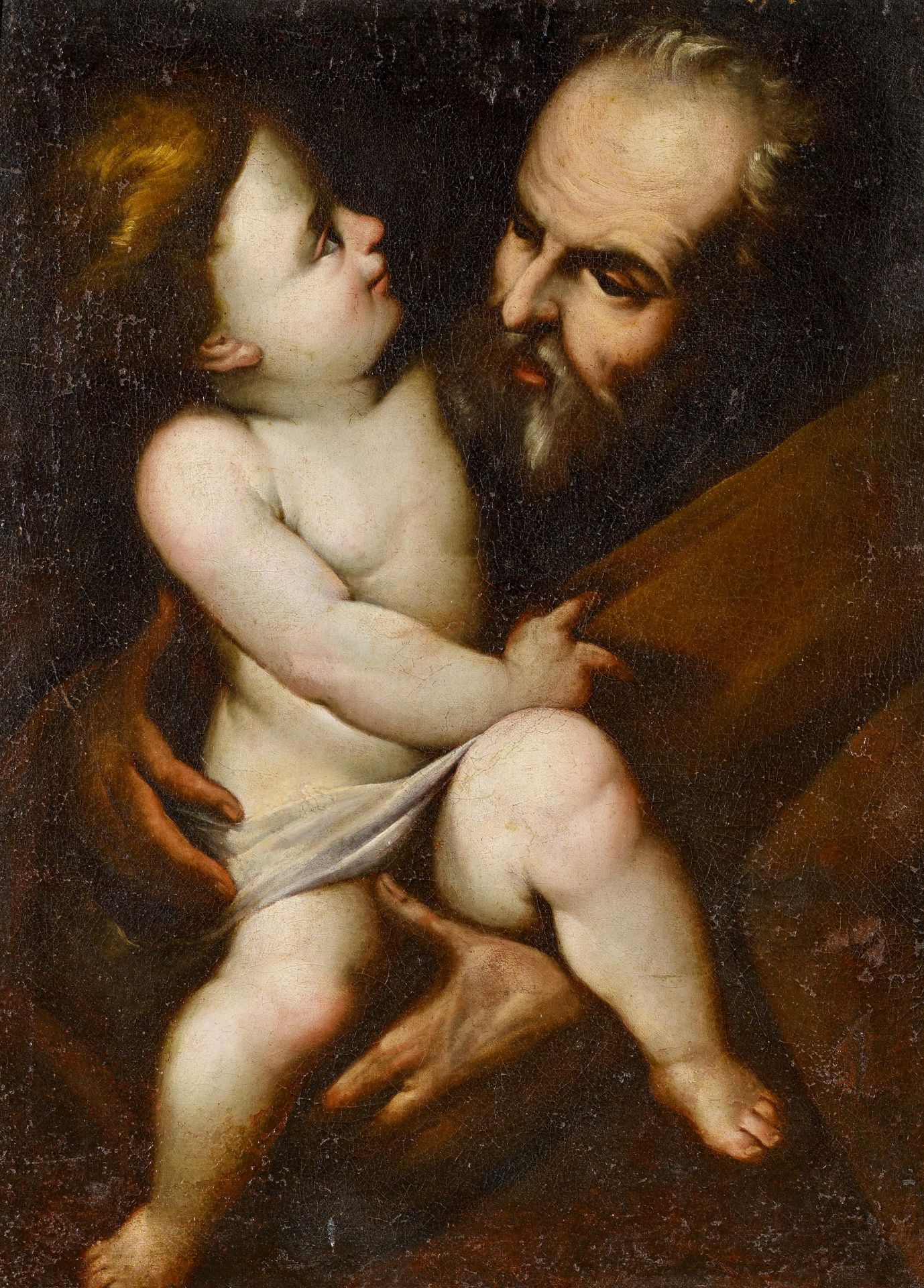 Procaccini, Giulio CesareBologna 1574 - Mailand 1625 - UmkreisHeiliger Josef mit Jesuskind. Öl auf