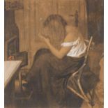 Desclabissac, Alexander1868 Aachen - 1938 MünchenJunge Frau bei der Toilette. Pastellkreide auf