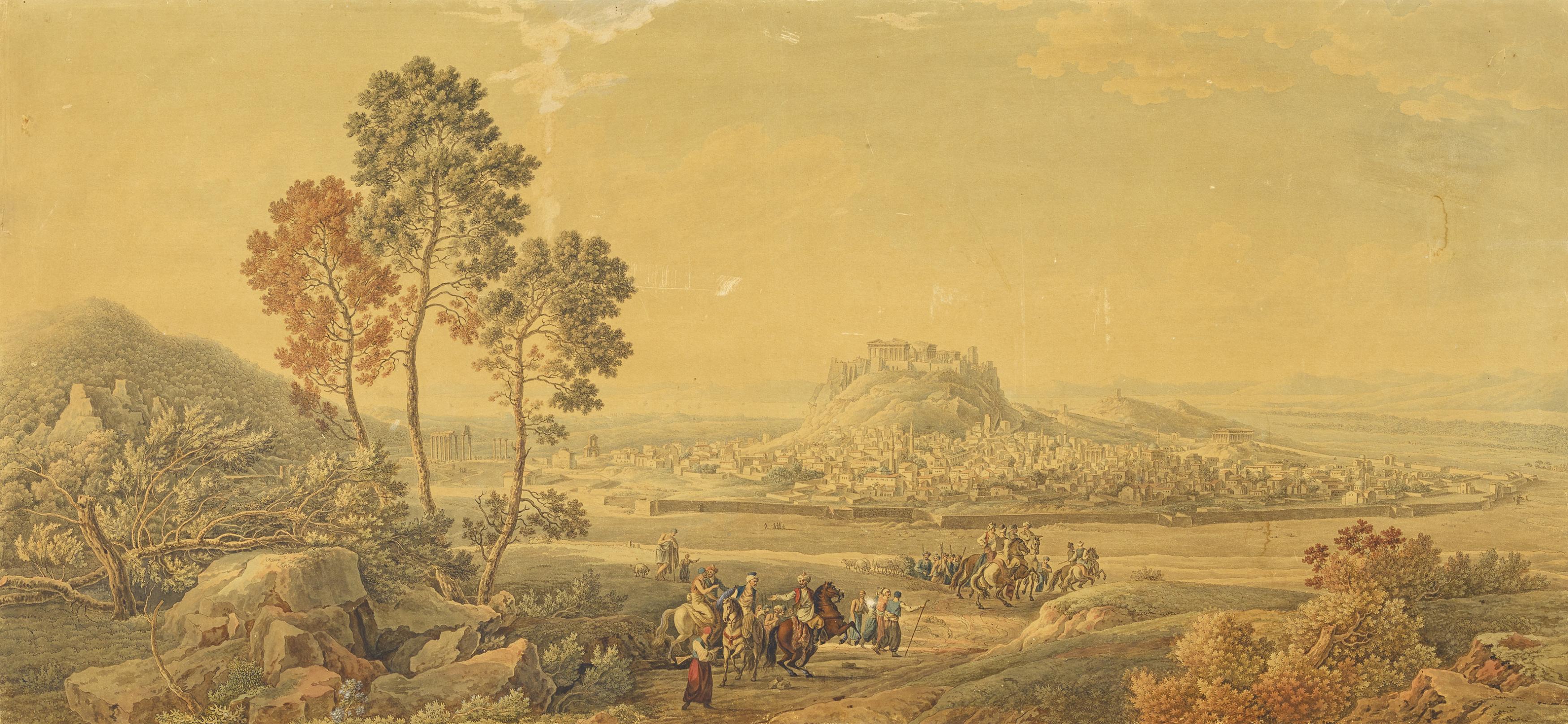 Tielker, Johann FriedrichBraunschweig 1763 - 1832Blick auf das alte Athen mit der Akropolis über den