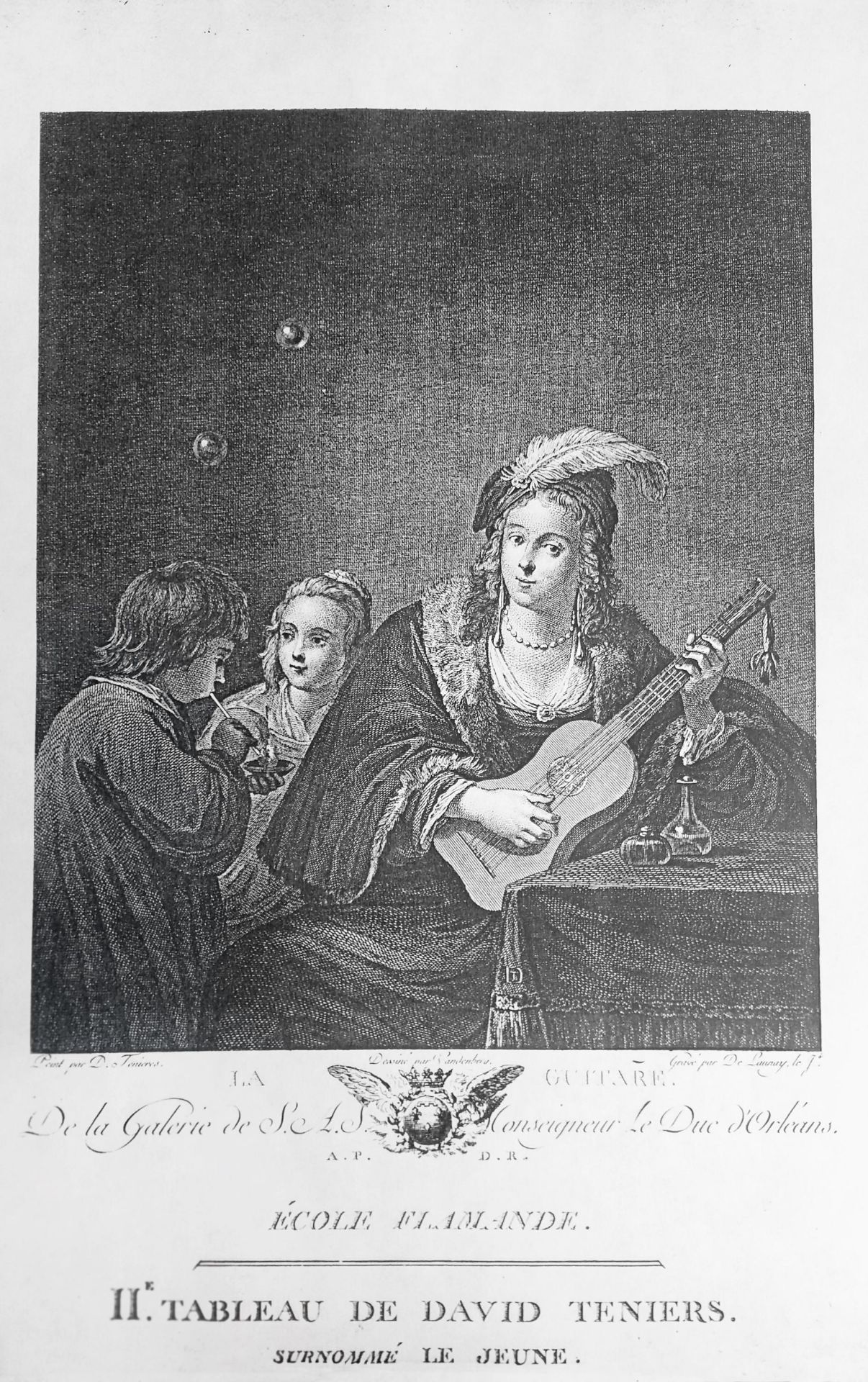 Teniers, David d.J 1610 Antwerpen -1690 Brüssel "Gitarre spielende, junge Dame mit Kindern (...)". - Bild 4 aus 5