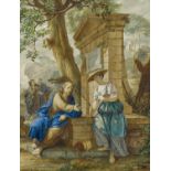 Verkolje, NicolaesDelft 1673 - Amsterdam 1746Christus und die Samariterin am Brunnen. Tusche und