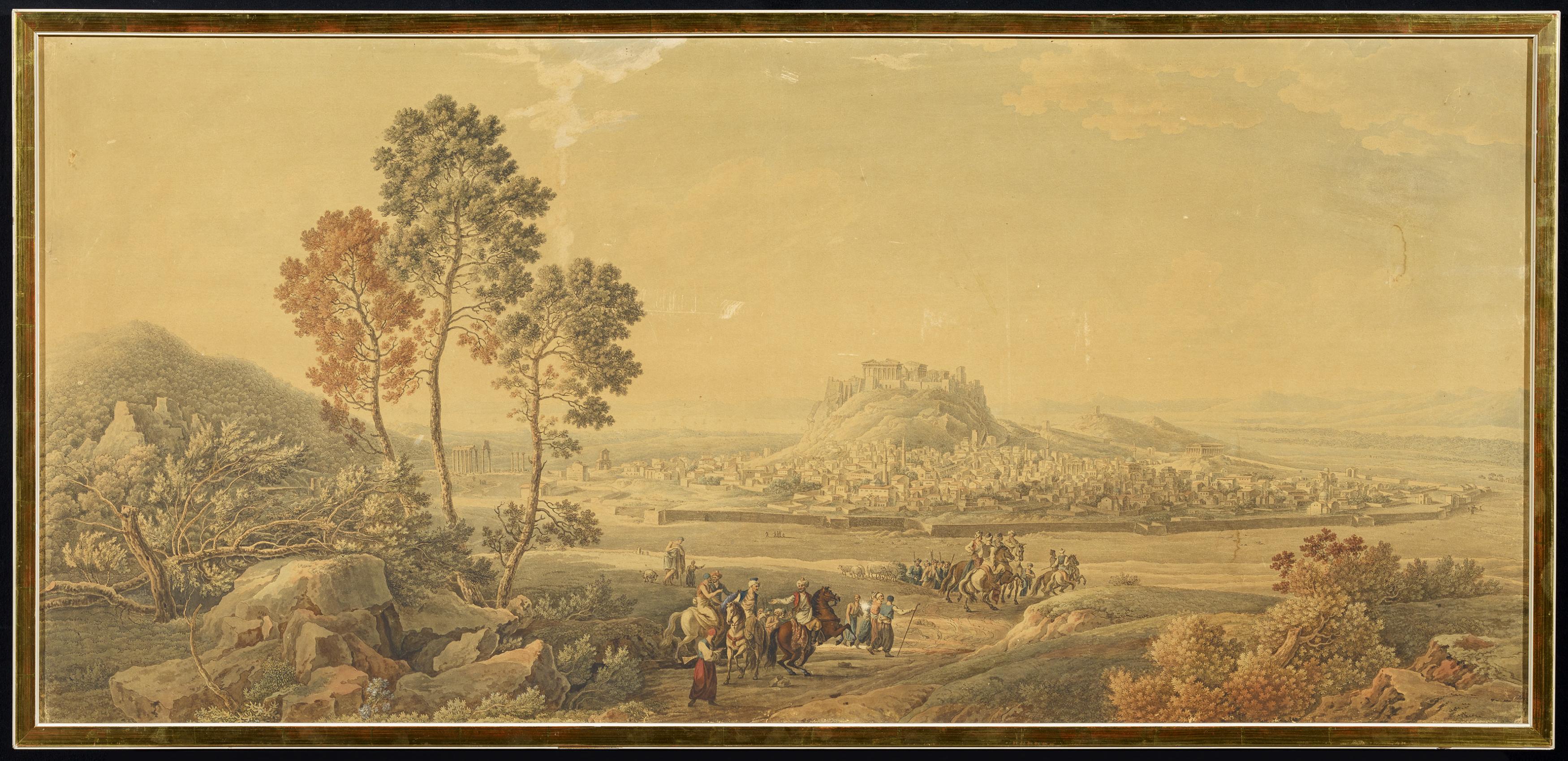 Tielker, Johann FriedrichBraunschweig 1763 - 1832Blick auf das alte Athen mit der Akropolis über den - Image 2 of 4