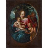 Clerck, Hendrick de1570 Brüssel - 1629Heilige Familie mit dem Johannesknaben . Öl auf Holz. 16,5 x