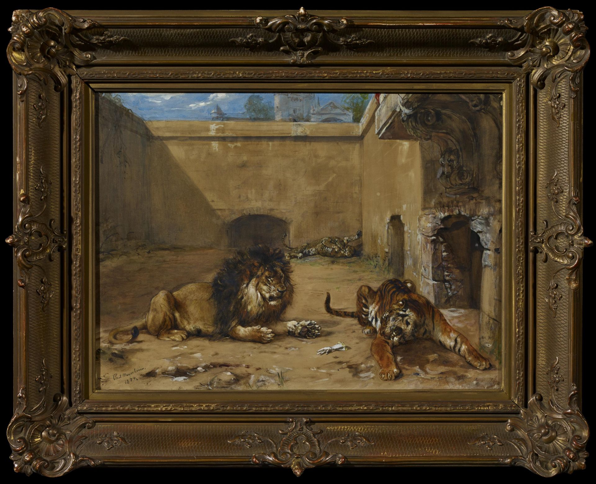 Meyerheim, Paul FriedrichBerlin 1842 - 1915"Der Handschuh". Raubkatzen in der Arena. Nach einem - Bild 2 aus 4