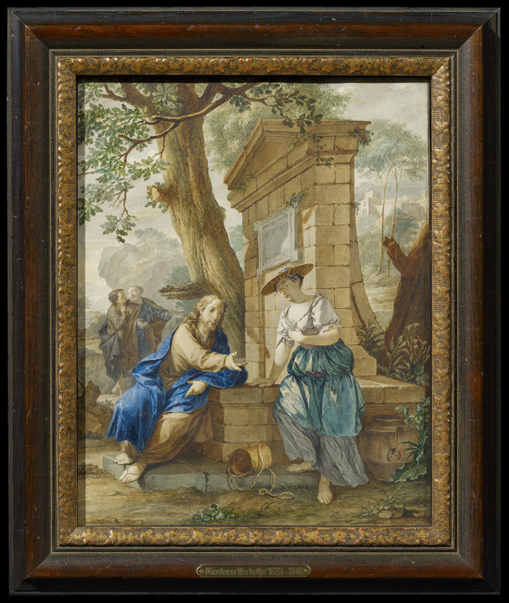 Verkolje, NicolaesDelft 1673 - Amsterdam 1746Christus und die Samariterin am Brunnen. Tusche und - Bild 2 aus 4