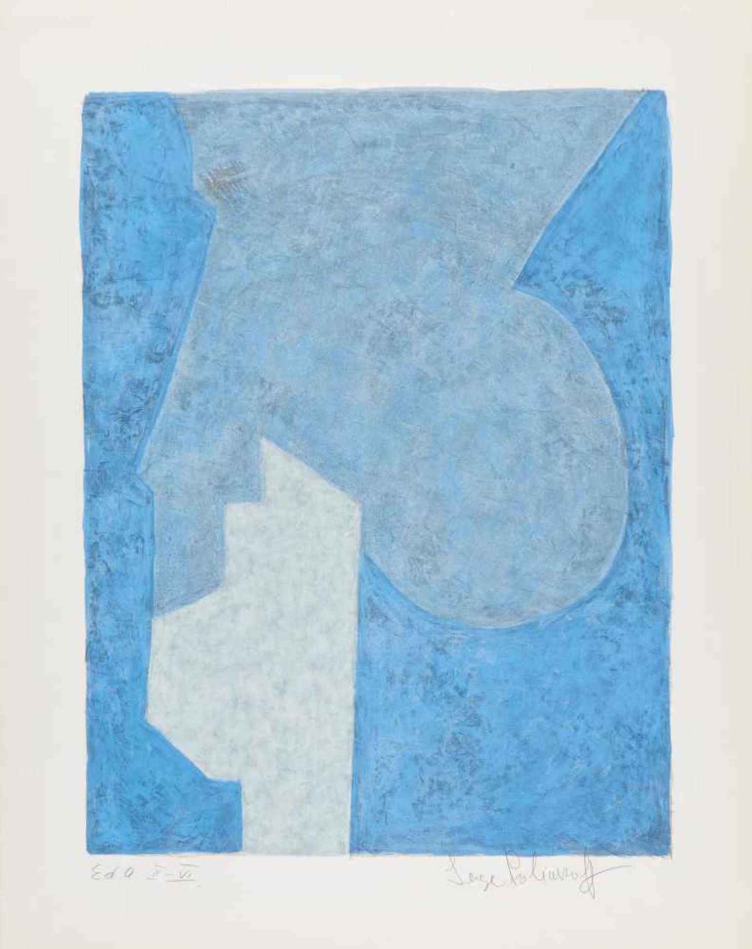 Poliakoff, Serge1900 Moskau - 1969 ParisComposition bleu. 1966. Farblithografie auf RIVES (