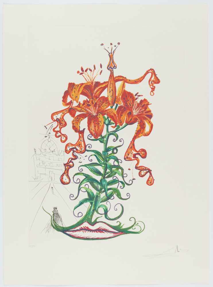 Dalí, SalvadorFigueras/Spanien 1904 - 1989Surrealistic Flowers. 1970. Suite von 15 - Image 17 of 18