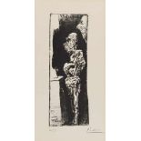 Picasso, Pablo1881 Malaga - 1973 MouginsEspectadores. 1961. Lithografie auf Velin. 29,3 x 10,5cm (