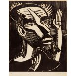 Schmidt-Rottluff, Karl1884 Rottluff - 1976 BerlinHeiliger Franziskus. 1919. Holzschnitt auf Velin.