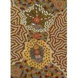 Aboriginal Art. Tjukurrpar. Acryl auf Leinwand. 121 x 85,5cm. Bezeichnet verso: CSCA 45, 50.