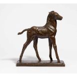 Trémont, AugusteLuxemburg 1892 - 1980Fohlen. Bronze, braun patiniert. 29,5 x 26 x 11cm. Signiert auf