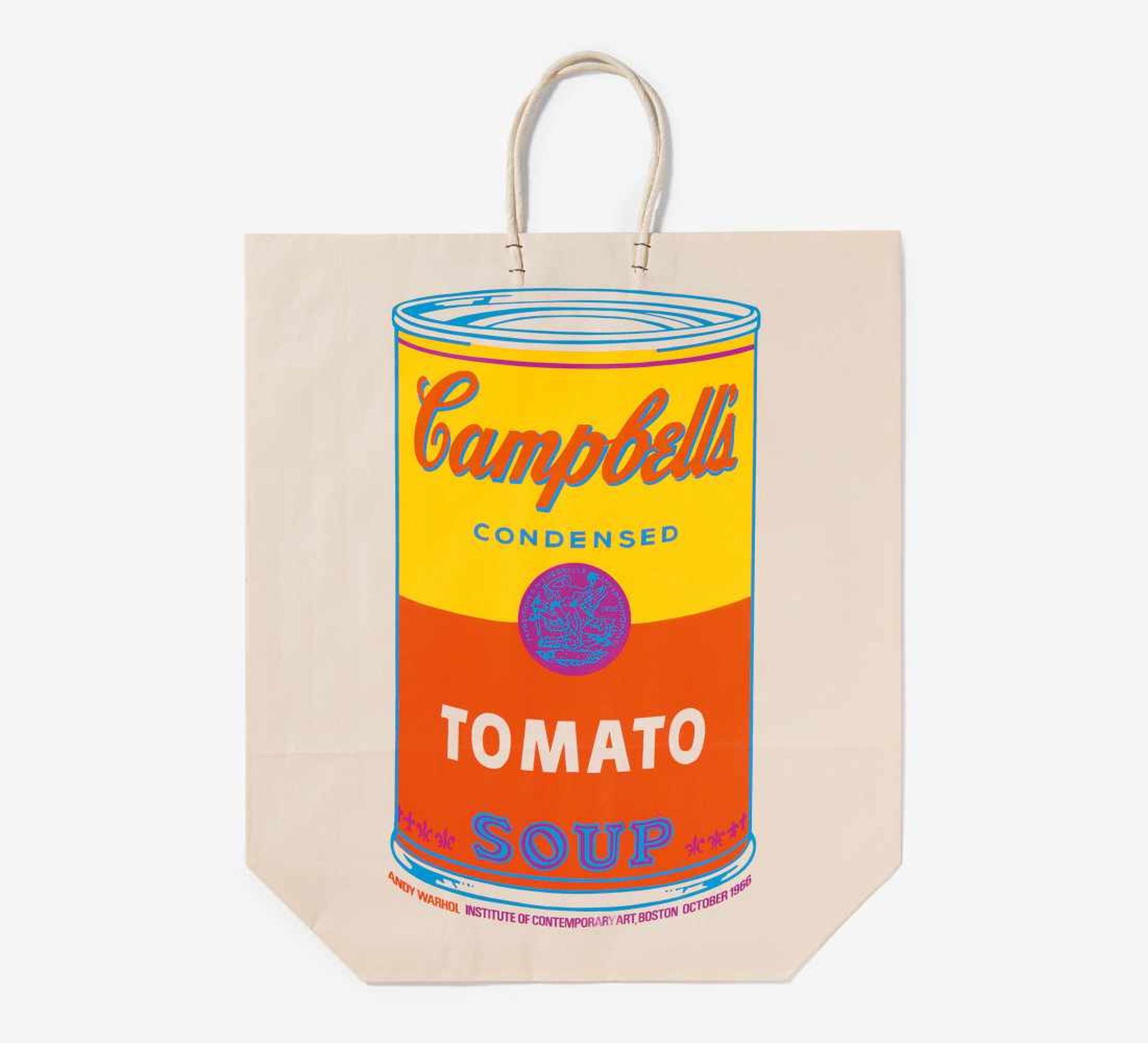 Warhol, Andy1928 Pittsburgh - 1987 New YorknachCampbell's soup can on shopping bag. 1966.