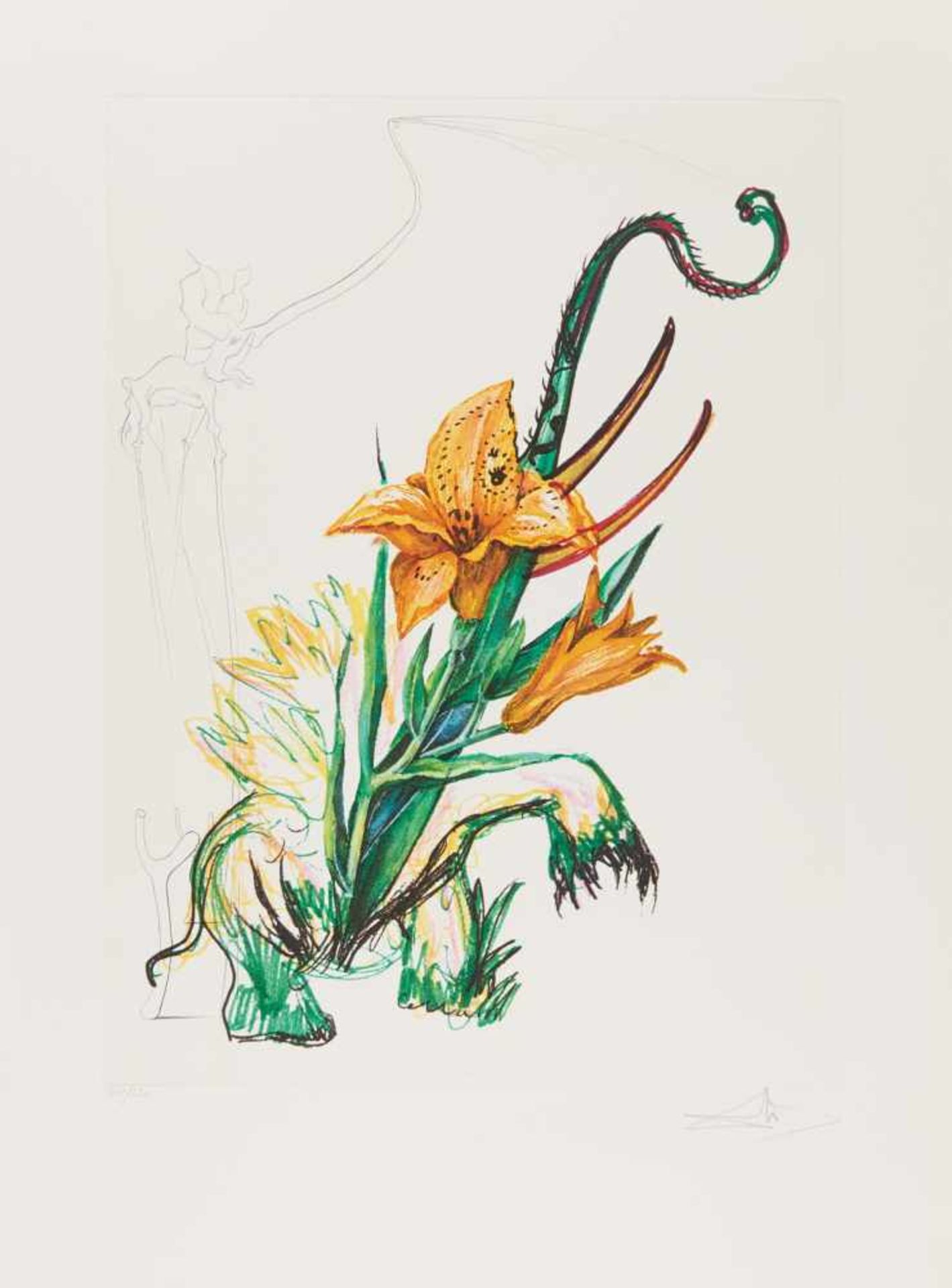 Dalí, SalvadorFigueras/Spanien 1904 - 1989Surrealistic Flowers. 1970. Suite von 15 - Bild 10 aus 18