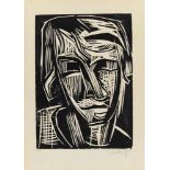 Schmidt-Rottluff, Karl1884 Rottluff - 1976 BerlinMädchenkopf. 1923. Holzschnitt auf Velin. 28 x 20cm