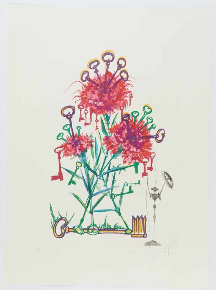 Dalí, SalvadorFigueras/Spanien 1904 - 1989Surrealistic Flowers. 1970. Suite von 15 - Image 2 of 18