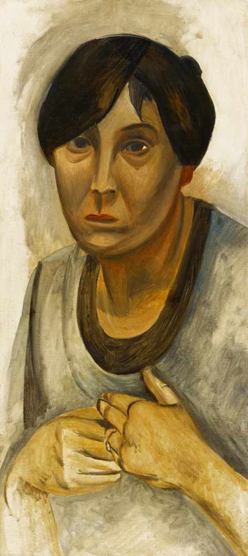 Derain, André1880 Chatou - 1954 Garches/Seine-et-OiseBuste de Femme. Around 1914. Oil on canvas.