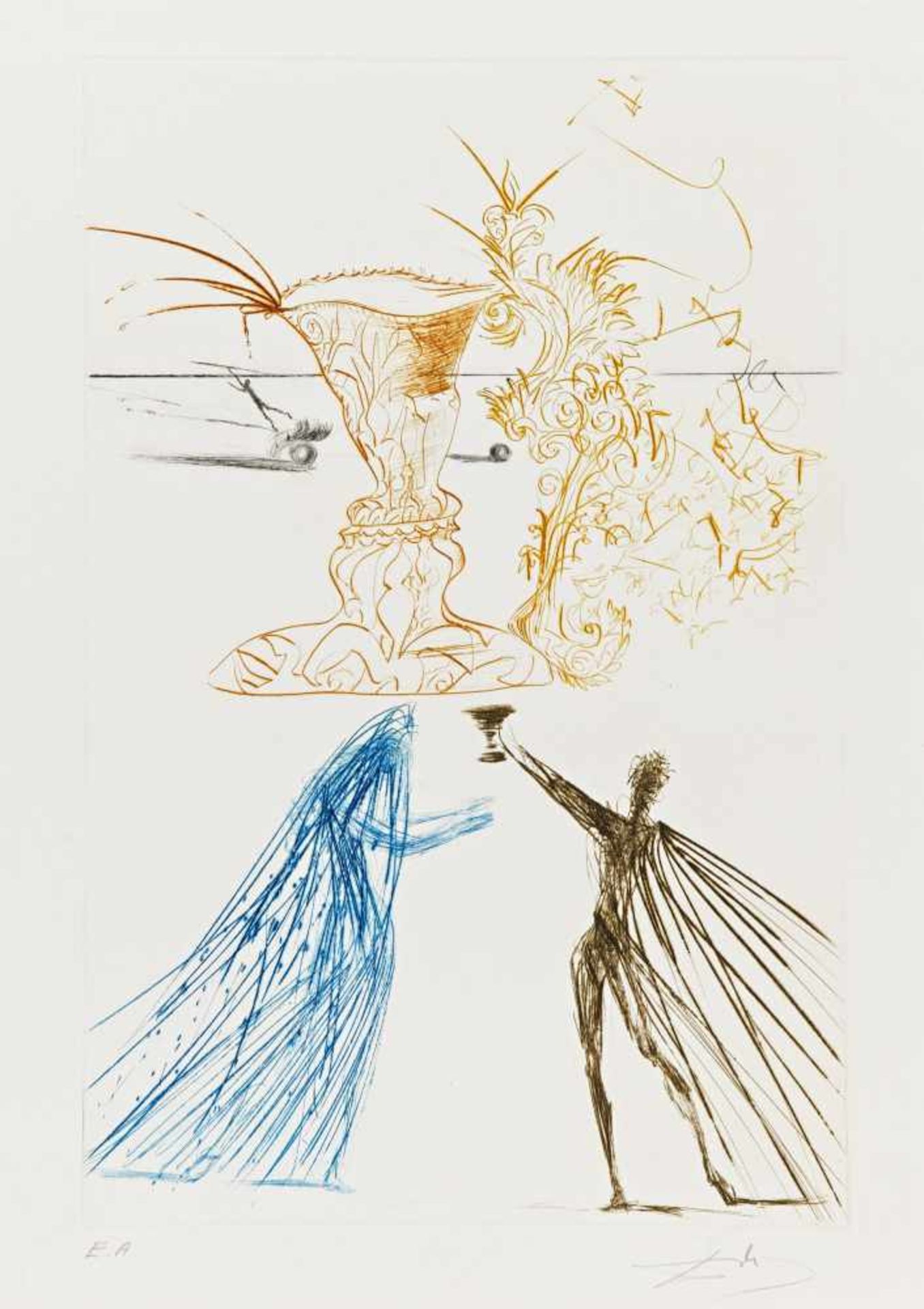 Dalí, SalvadorFigueras/Spain 1904 - 1989Tristan et Iseult. German edition. 1969. Book with 21 - Bild 2 aus 13