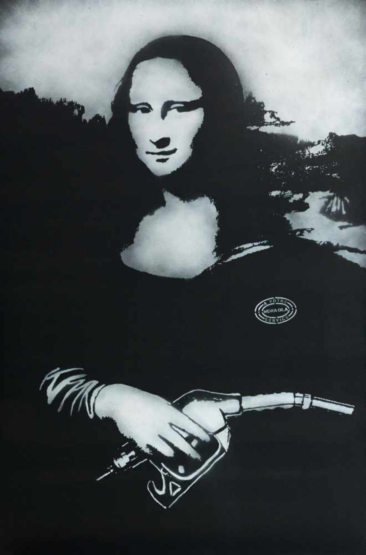 Goin1980 FranceMona Oila. 2013. Stencil (spray paint and acrylic) on canvas. 150 x 100cm. Titled,
