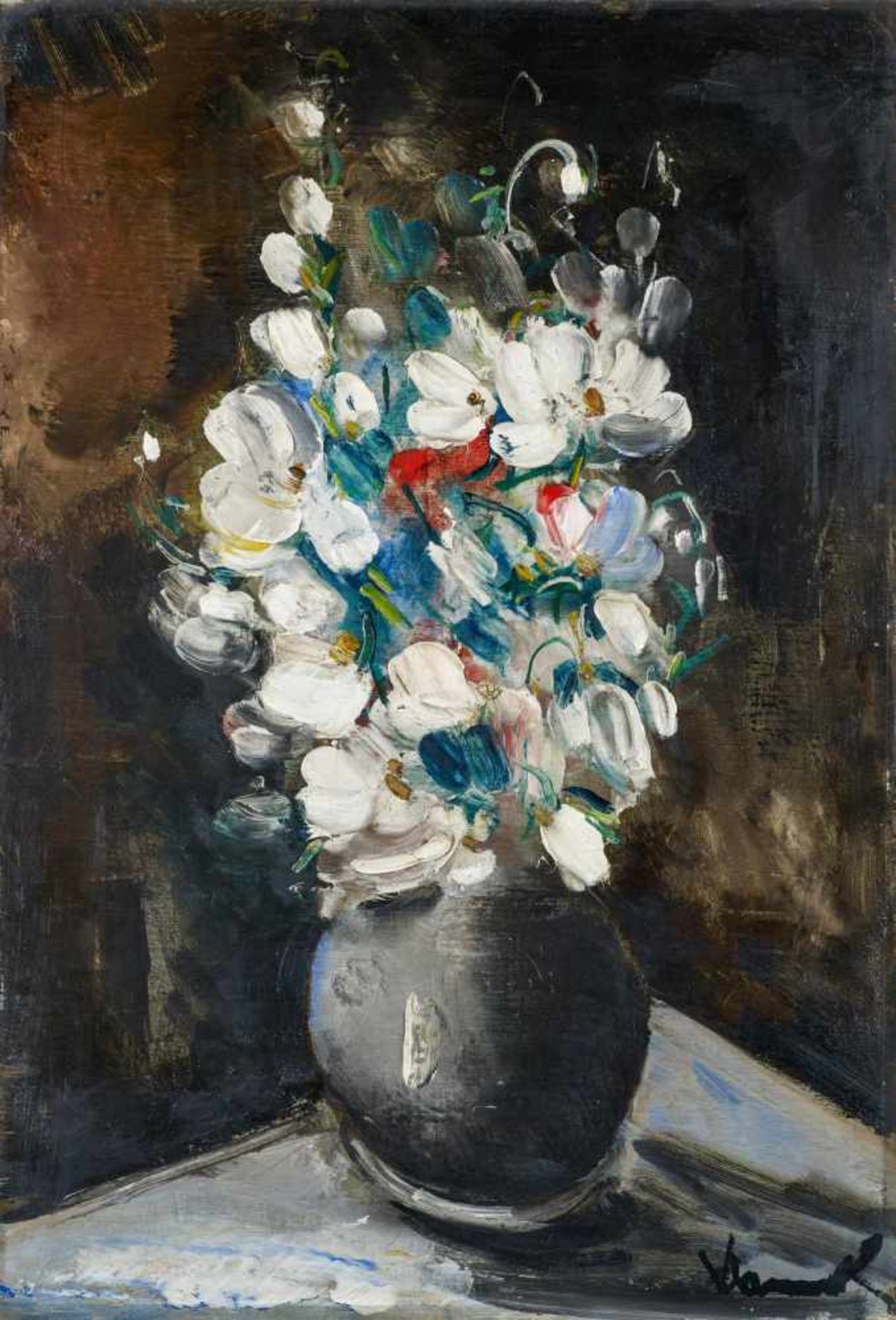 Vlaminck, Maurice de1876 Paris - 1958 Rueil-la-GadelièreBouquet de Fleurs. Before 1930. Oil on