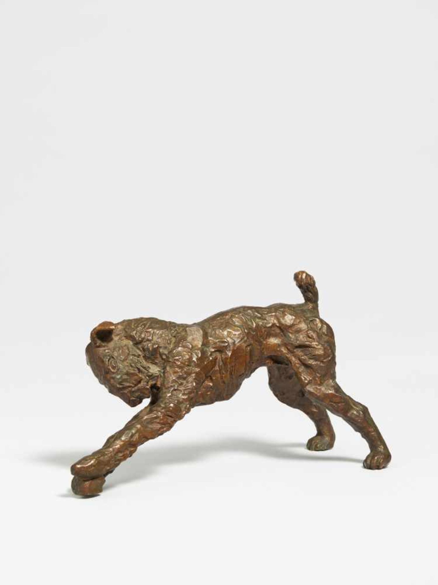 Sintenis, Renée1888 Glatz/Silesia - 1965 BerlinSpielender Hund. 1930 (design). Bronze, brown