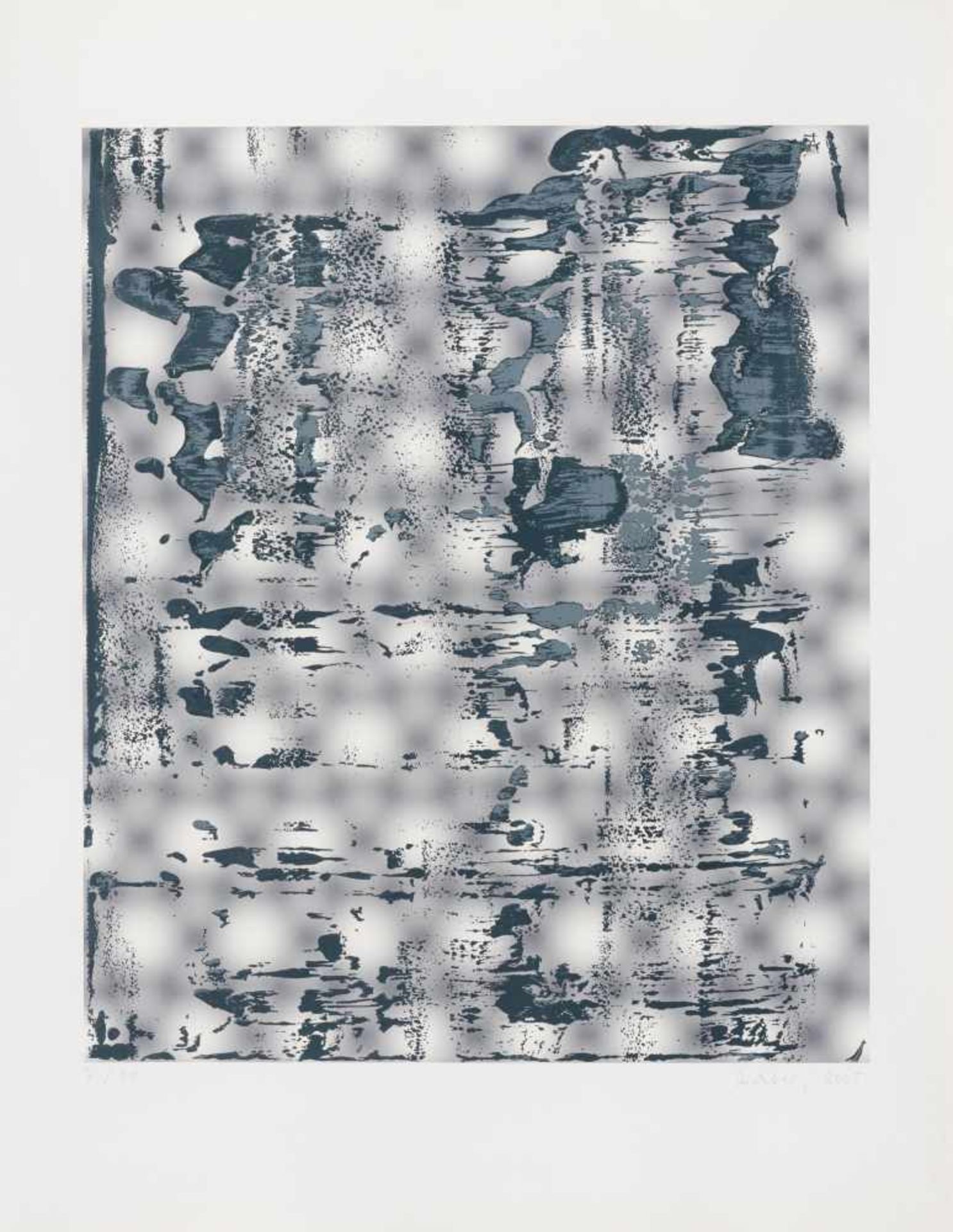 Richter, Gerhard1932 DresdenGraphit. 2005. Colour silkscreen on offset on laid paper. 72 x 61cm (