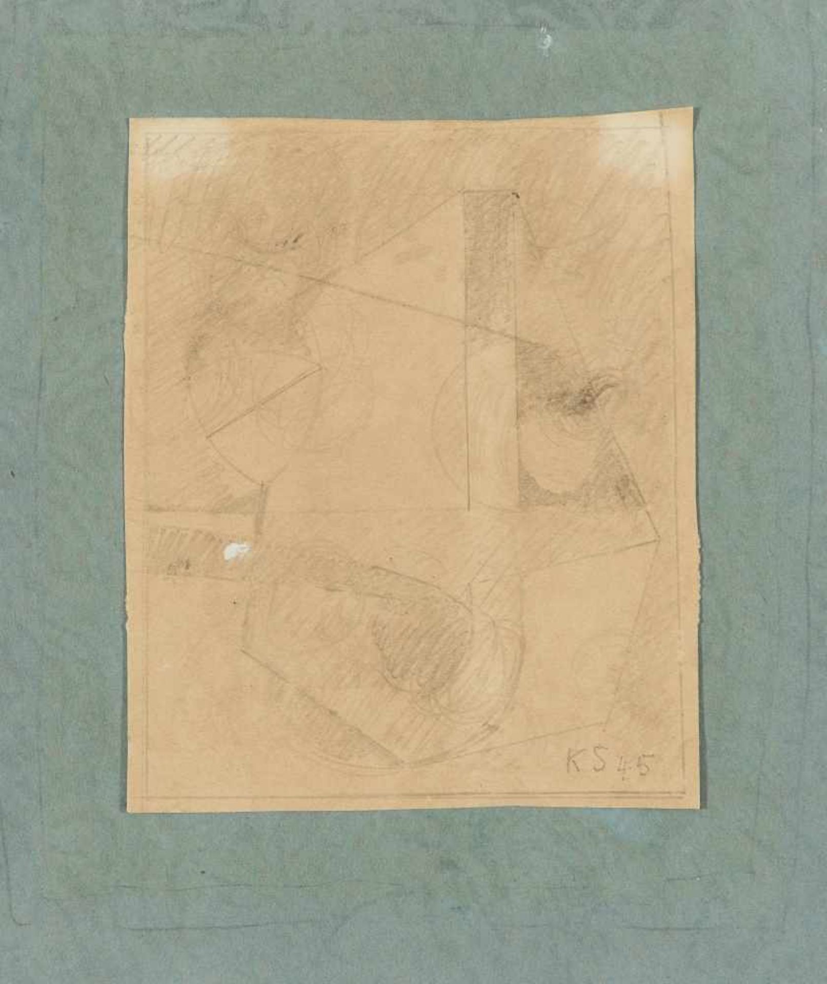 Schwitters, Kurt1887 Hannover - 1948 AmblesideUntitled (Abstrakte Zeichnung). 1945. Pencil drawing