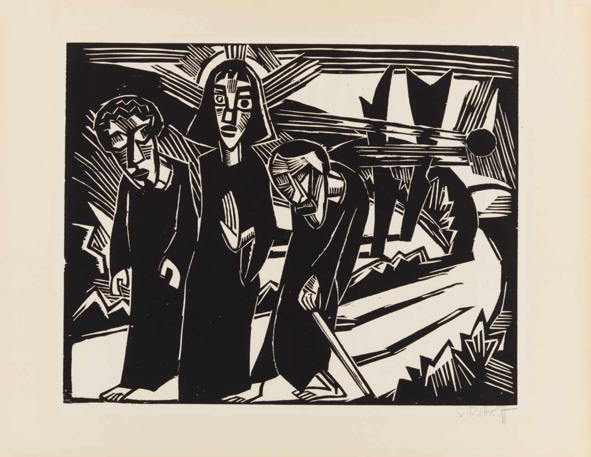 Schmidt-Rottluff, Karl1884 Rottluff - 1976 Berlin"9 Holzschnitte". Komplettes Mappenwerk. 1918. Nine - Bild 5 aus 7