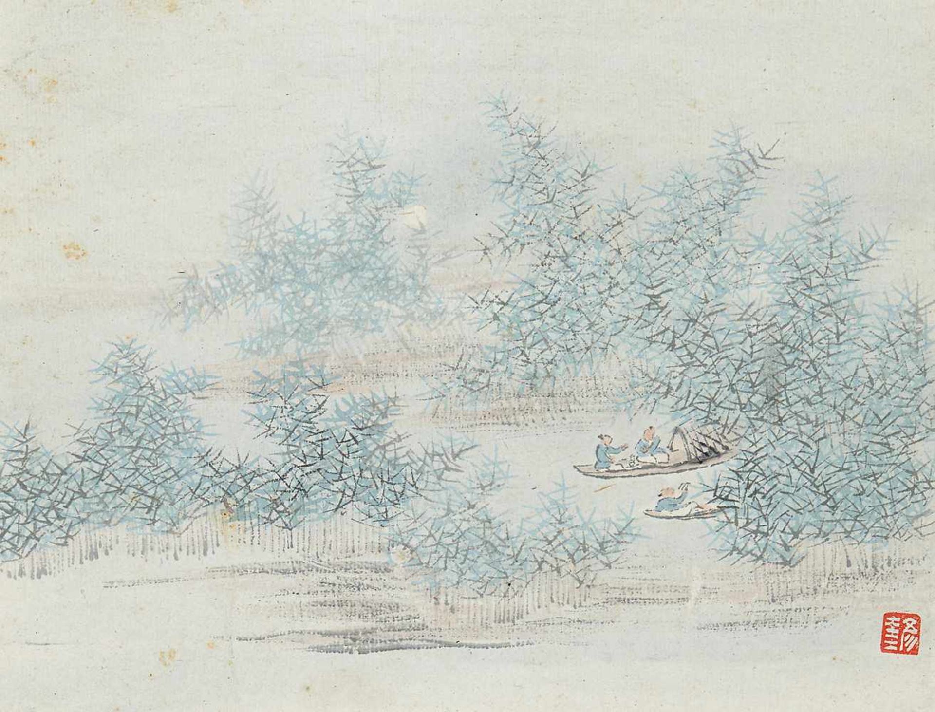 LI, YANKUI1840 - 1913. Water and mountain landscapes. China. Qing dynasty. 19th c. Leporello - Bild 2 aus 13