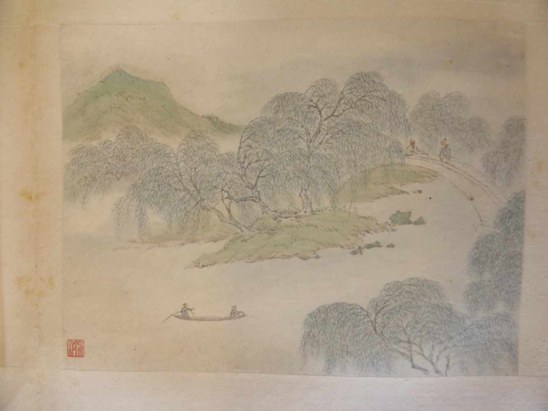 LI, YANKUI1840 - 1913. Water and mountain landscapes. China. Qing dynasty. 19th c. Leporello - Bild 9 aus 13